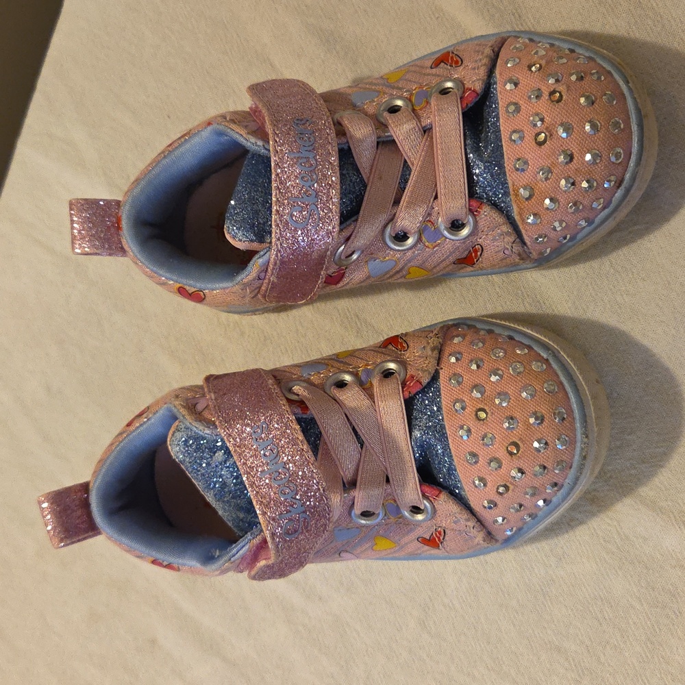 Skechers Pink and Blue Kids Sneakers Size 6